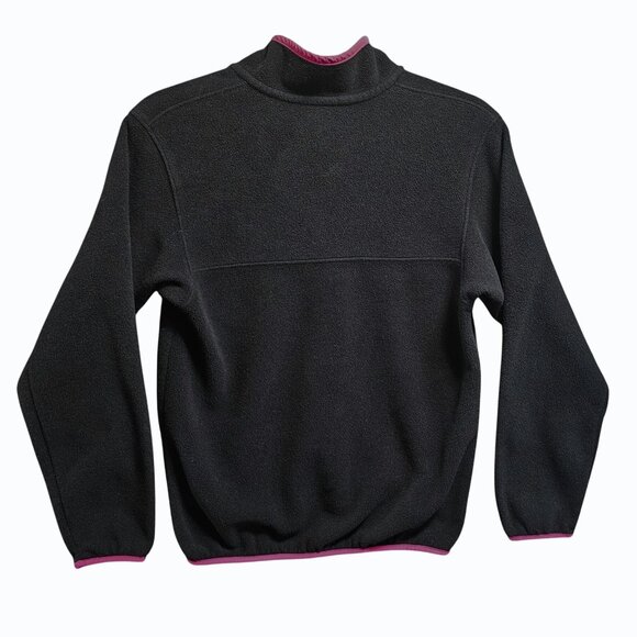 Patagonia Black Synchilla T-Snap Fleece Pullover Pink Trim Women's Medium - Picture 3 of 8